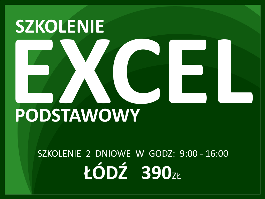 Szkolenie Excel Łódź poziom podstawowy