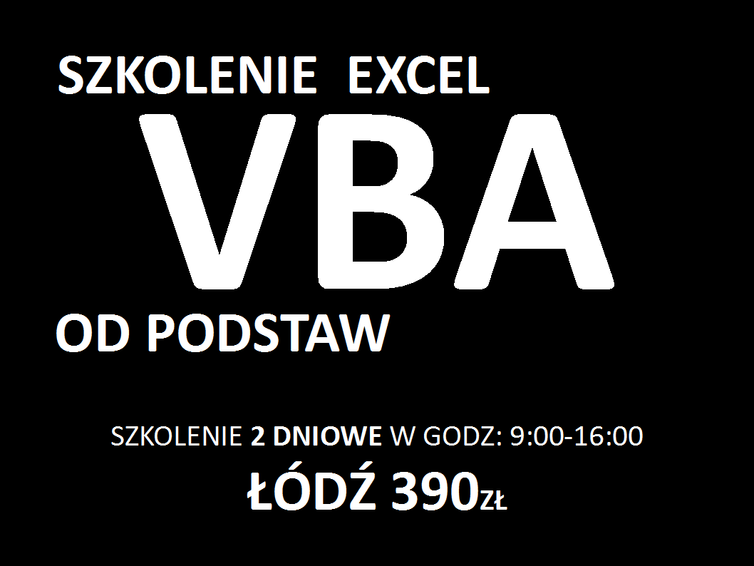 Szkolenie Excel VBA Łódź